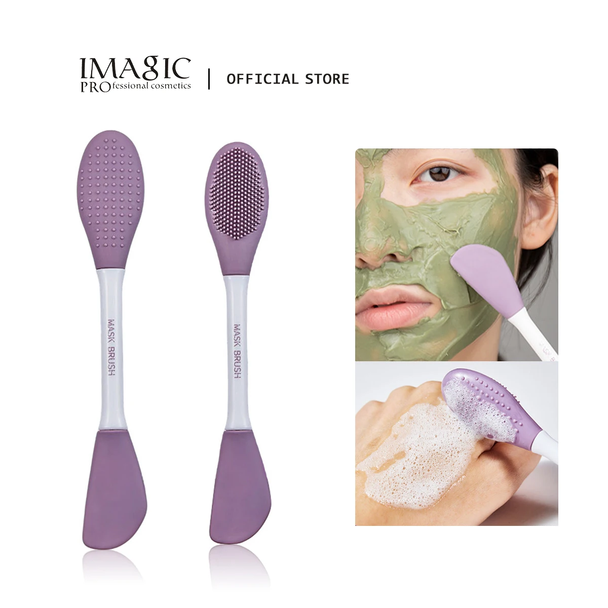 IMAGIC Silicone Limpeza Facial & Máscara Escova 2 In1 Cuidados Com A Pele Facial Esfoliante Esfoliante Poro Cravo Ferramentas de Limpeza Profunda