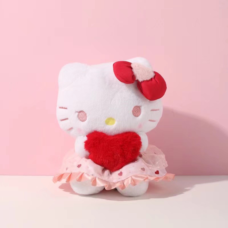 Sanrio Hello Kitty Kuromi Cinnamoroll Baby Stofftiere Anime Plüschtiere Wurfkissen Cartoon Anime Puppe Kinder Geburtstagsgeschenk