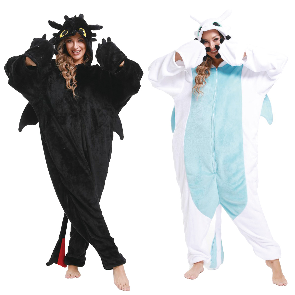 Kigurumi-Pijama de una pieza sin dientes, mono para adulto, pijamas de animales, pijama de dragón sin dientes, disfraz de Cosplay