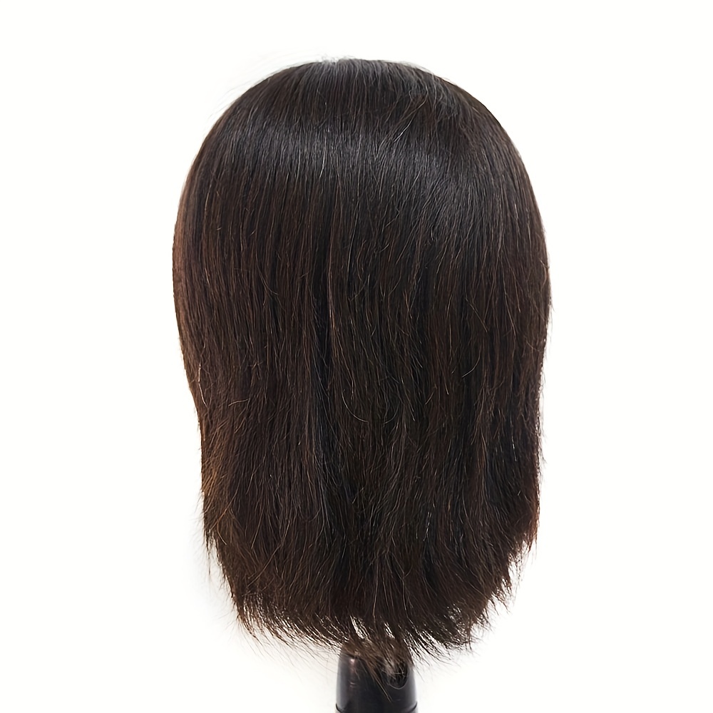 100% echt haar mannequin hoofd heren 8" kapper praktijk schoonheid styling training mannequin hoofd met klemstandaard (natuurlijk Bl