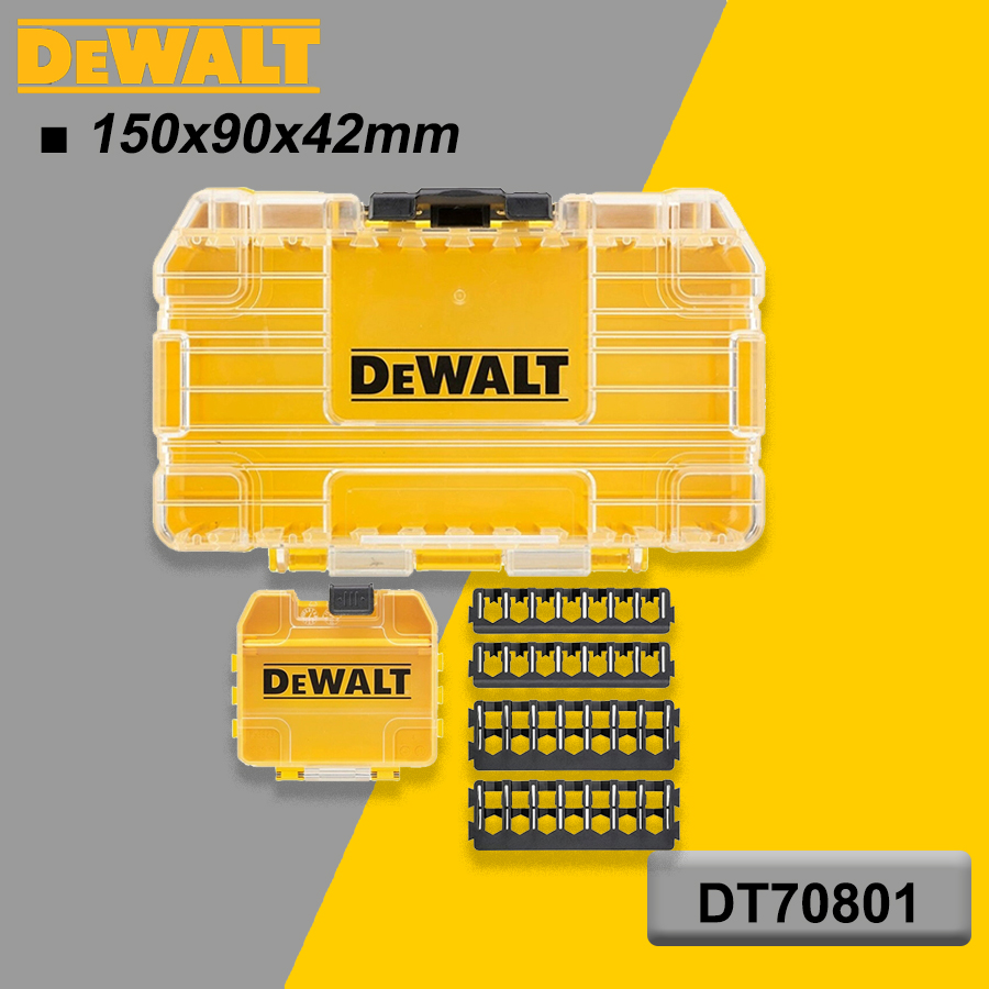 DEWALT Caja Original Mediana Resistente Caja de Herramientas a Grano Set 2PCS 15x9x4.2mm DT70801-QZ