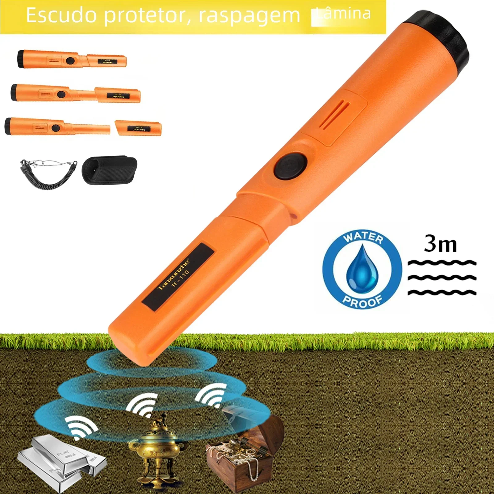 TC-110 Draagbare Metaaldetector Wijzer Handheld Gp-Pointer Metaaldetector Ip68 Waterdichte Positionering Staaf Detector