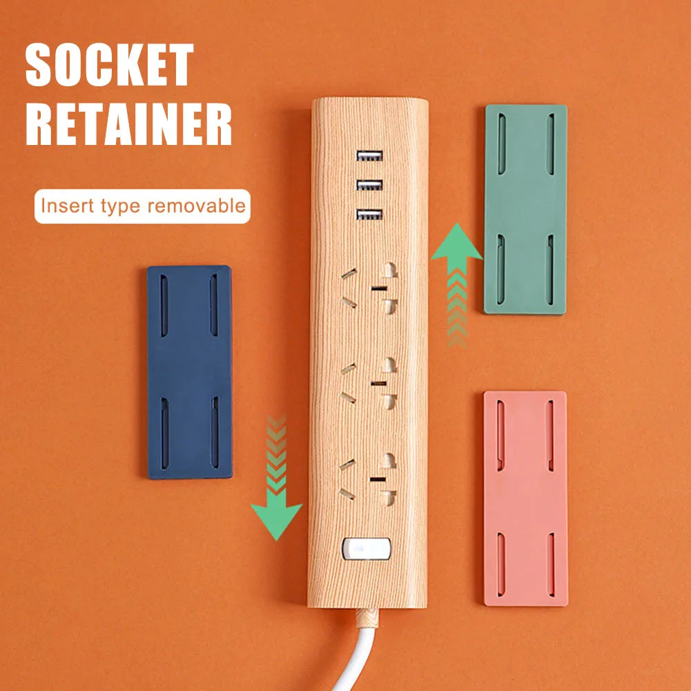 Ổ Cắm Giá Đỡ Người Tổ Chức Ổ Cắm Fixer Mạnh Traceless Tường Tự Dán Cáp Liền Mạch Điện Dây Cầm Giữ Dây