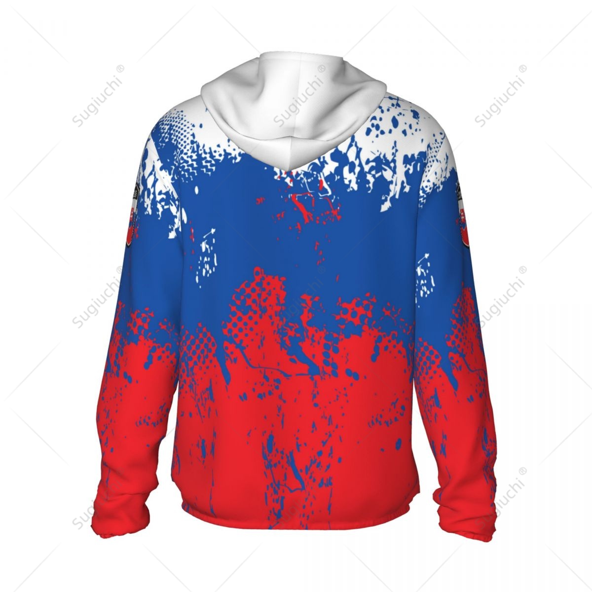 Protetor solar poliéster hoodie com zíper, secagem rápida, manga comprida, proteção solar, roupas de protetor solar, apto para pesca ciclismo e corrida