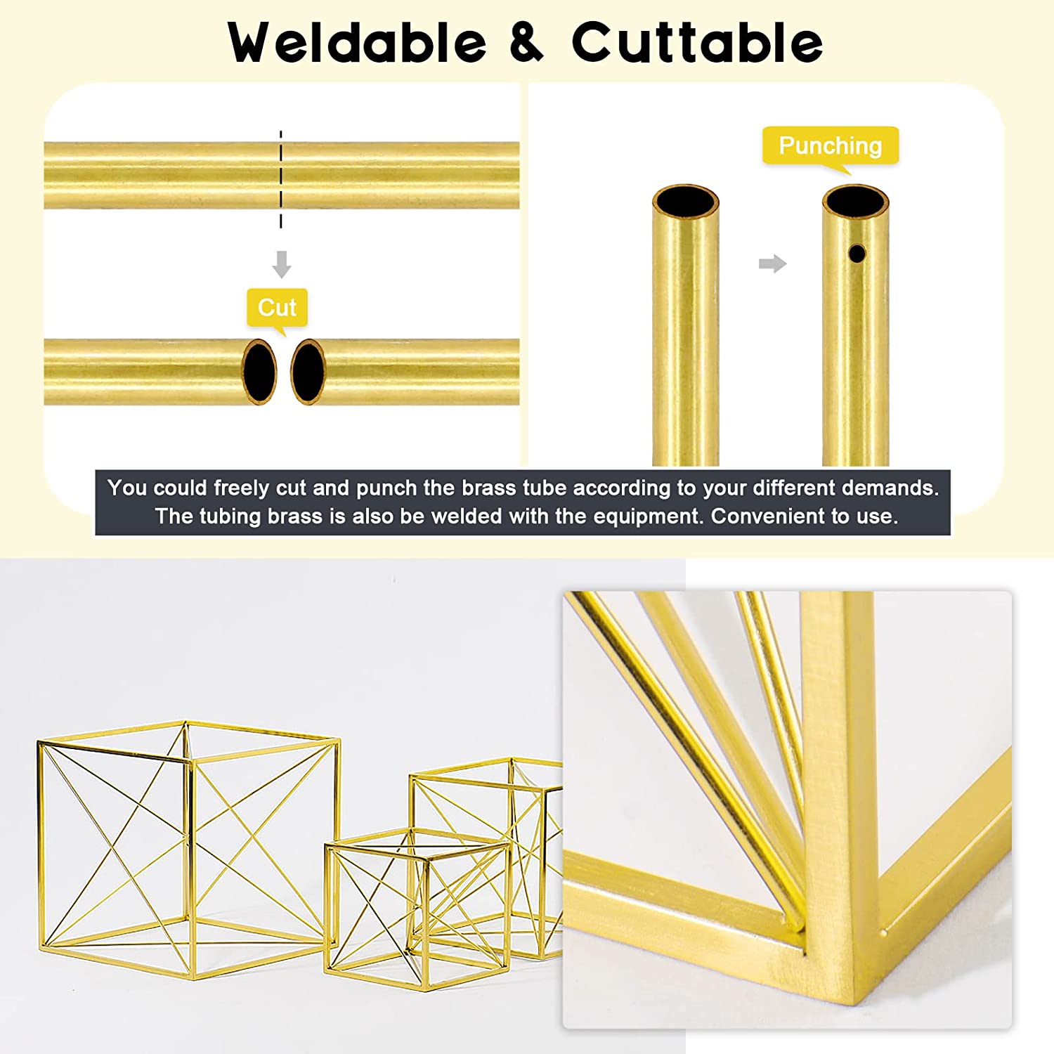 1 Uds tubo de latón DIY longitud 200mm 300mm 500mm tubo redondo de latón diámetro redondo 25/22/20/18/16/14/12/10/8/6/5/4/3/2mm