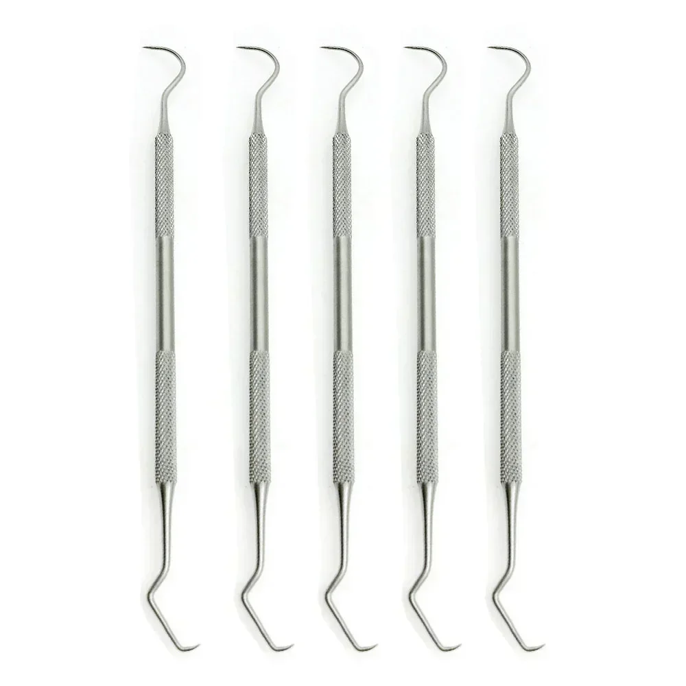 1/5/10PCS Double Hook ฟันทันตกรรม Explorer Probe เครื่องมือทันตแพทย์สแตนเลสเครื่องมือทันตกรรมฟันสะอาดสุขอนามัย Explorer Probe
