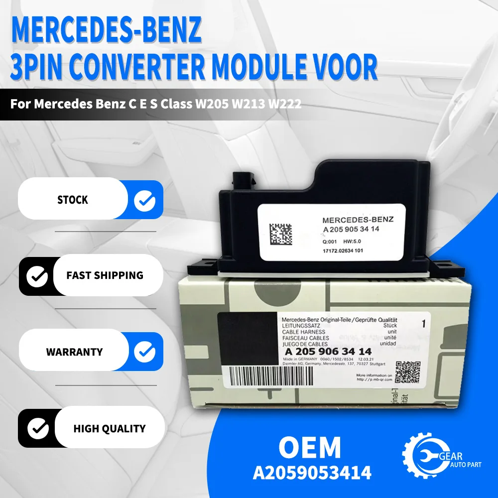 A 2059053414   Convertidor de voltaje del transformador de voltaje del automóvil 2059053414   Para Mercedes Benz Clase C E S W205 W213 W222 A 2059052809