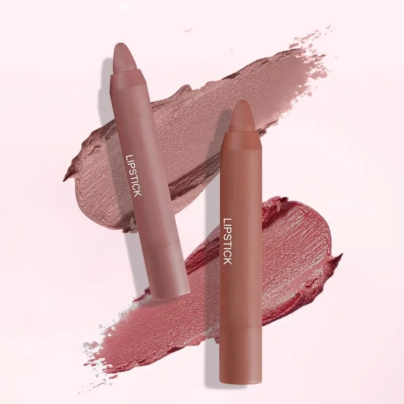 ปากกาลิปสติกกำมะหยี่ Subgloss ปากกาสีถั่วชานมสีลิปบาล์มสีไม่ซีดหมุนปากกาลิปสติก
