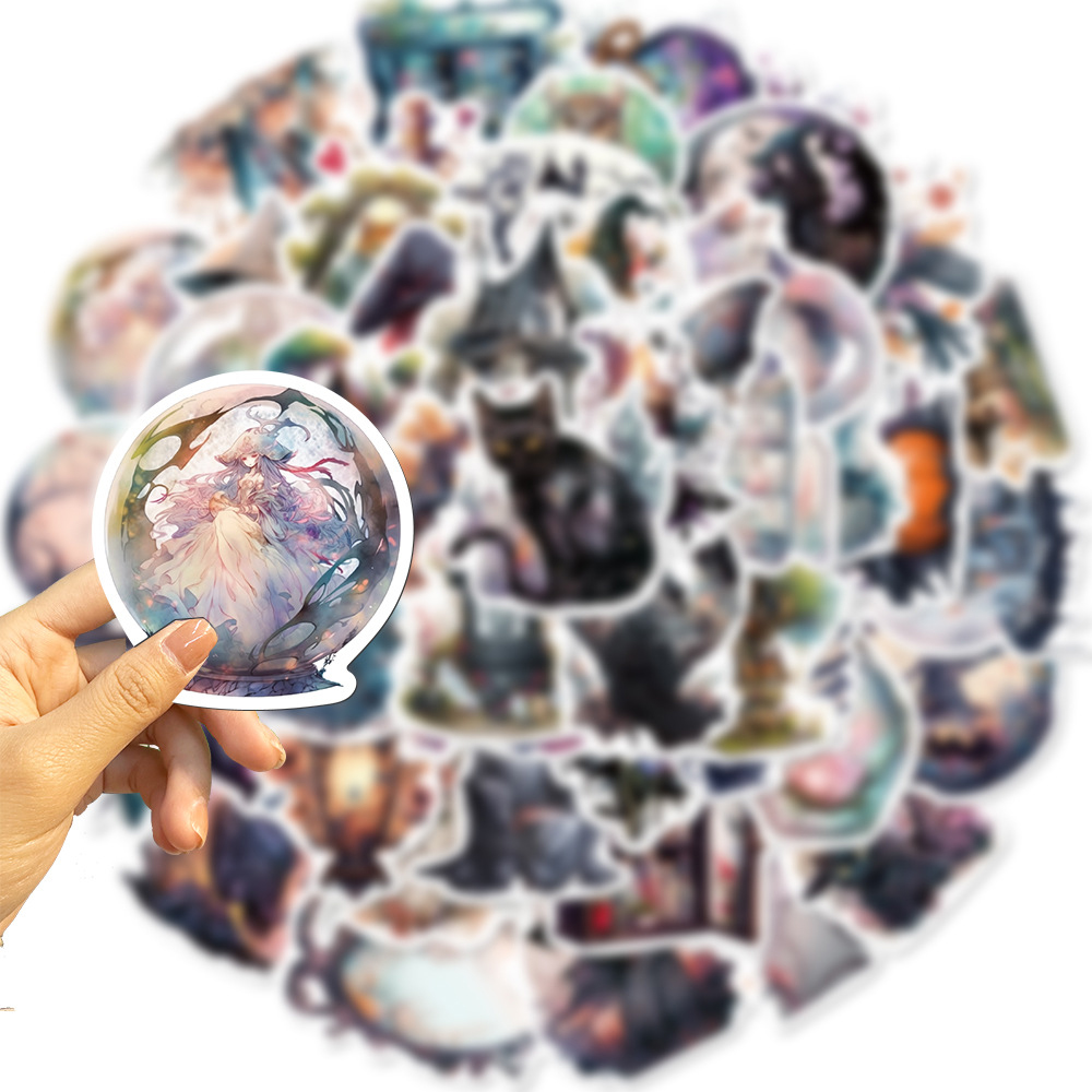 10/30/50個の女の子のための装飾的なステッカー,芸術的なゴシックアート,防水,家のための装飾的なステッカー