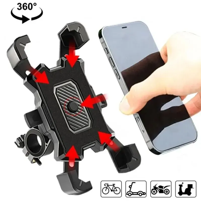 Gorący 360° ° Obrotowy elektryczny uchwyt na telefon rowerowy do iPhone'a Xiaomi jazda na rowerze MTB Moto stojak na motocykl uchwyt antypoślizgowy jazda na rowerze