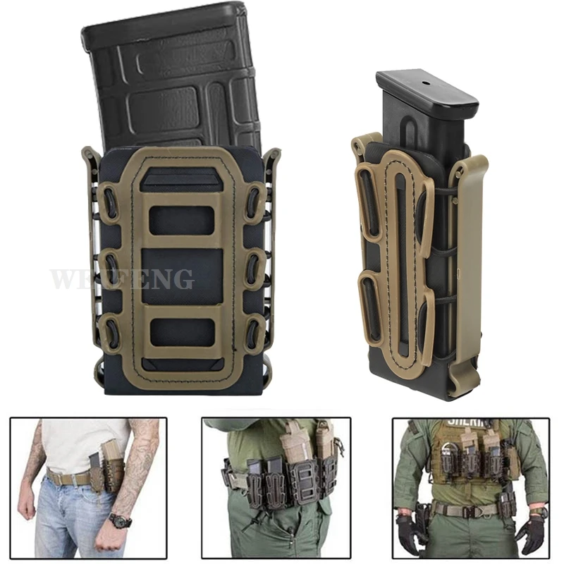 Tactische Molle Magazine Pouch AR 15 M4 AK 47 7.62 5.56 9mm Scorpion Fast Mag Holster Case Houder Gun jacht Airsoft Accessoires