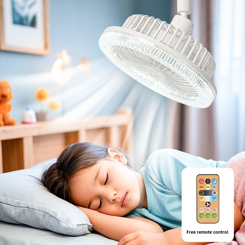 Smart Remote Control Ceiling Fan with LED Lighting Ceiling Fan with Lights Remote Control E27 Converter Base for Living Room