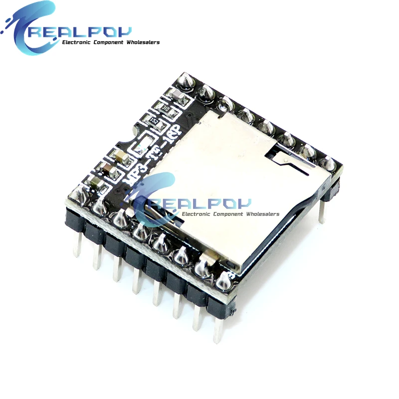 DFPlayer Mini MP3 Player Module V3.0 16P TF Card U Disk Mini MP3 DF Player Audio Voice Module Board para Arduino