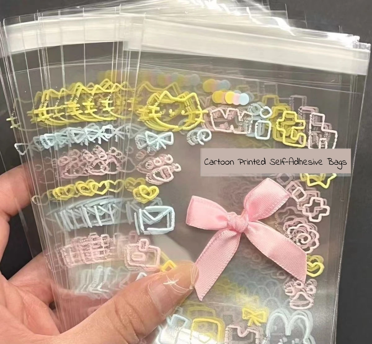 Klare selbstklebende Kartenhüllen für Sammelfotokarten, Anime-Sammelkarten, K-POP Idol-Geschenkverpackungen, OPP-Plastiktüten