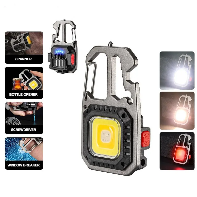 Mini linterna LED ultra pequeña, llavero, luz fuerte, linterna portátil ultraligera
