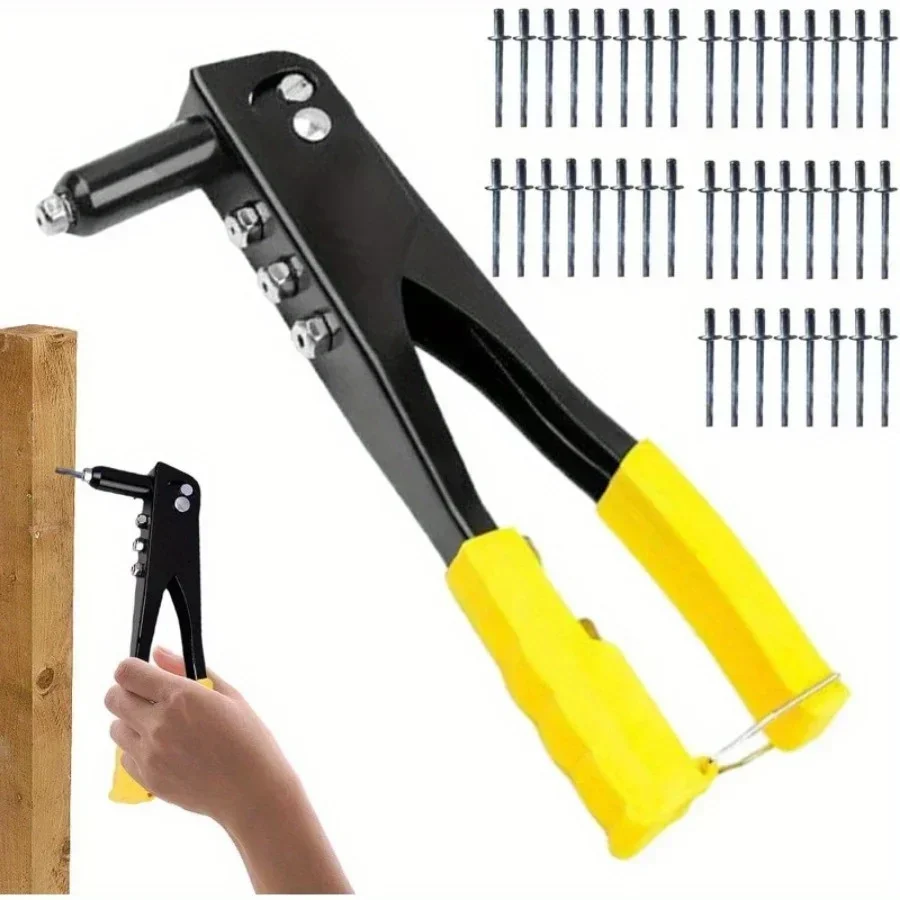 Enkele Handgreep Klinknagel Pistool Assortiment Kits Doos Zware Industriële Stalen Hand Klinkhamer Pop Blind Klinknagels DIY Decor Bevestigingsgereedschap