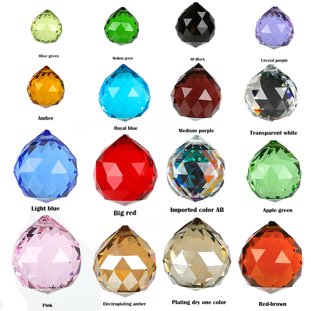 20/30/40/50 ミリメートルクリアクリスタル風水ランプボールプリズムレインボーサンキャッチャー結婚式の装飾ホームウェディングパーティーの装飾飾り