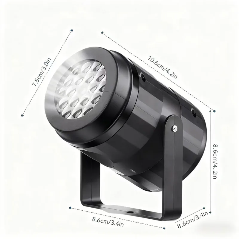 Snowflake Christmas Laser Projector Light with16 patterns Waterproof Rotating Christmas LED Stage Lights Christmas Decoration
