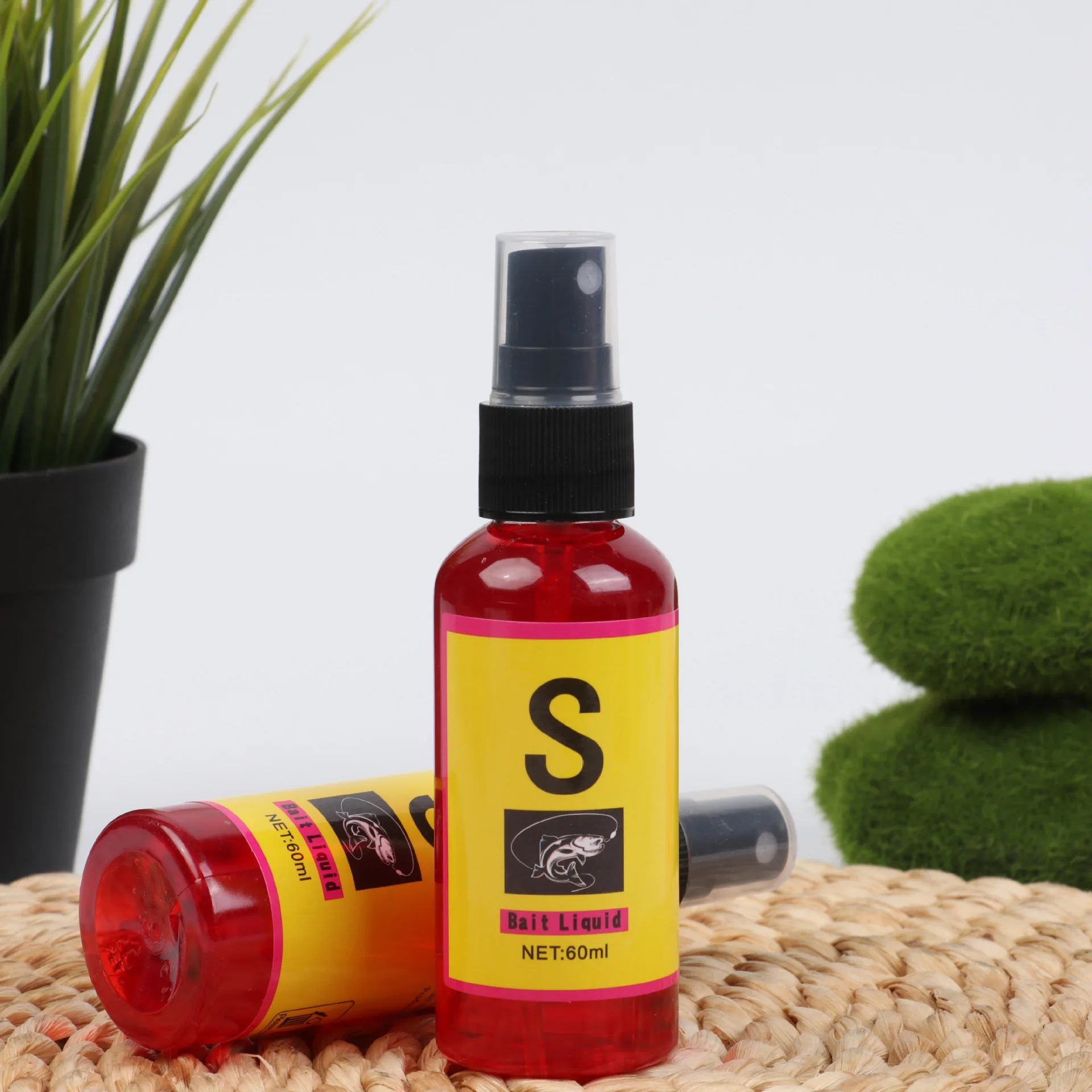 60ml Aqueous Solution เหยื่อปลาสําหรับตกปลา Crucian ปลาคาร์พเหยื่อ Nest วัสดุ Lure Additive ตกปลา Artifact ปลาคาร์พตกปลา