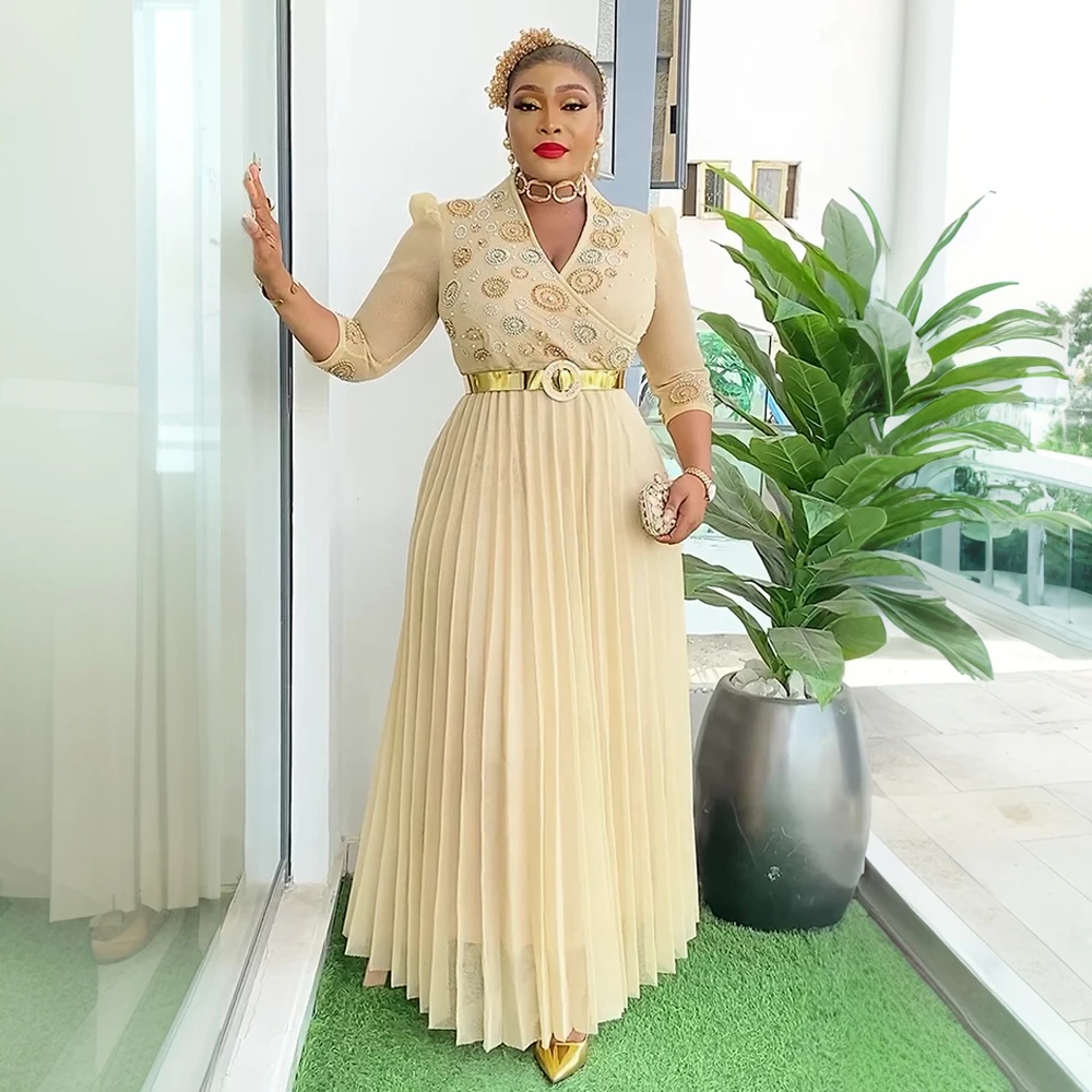Sukienki afrykańskie plus size na imprezy dla kobiet 2025 Nowa moda Dashiki Ankara Suknia wieczorowa na wesele Elegancka turecka muzułmańska sukienka maxi