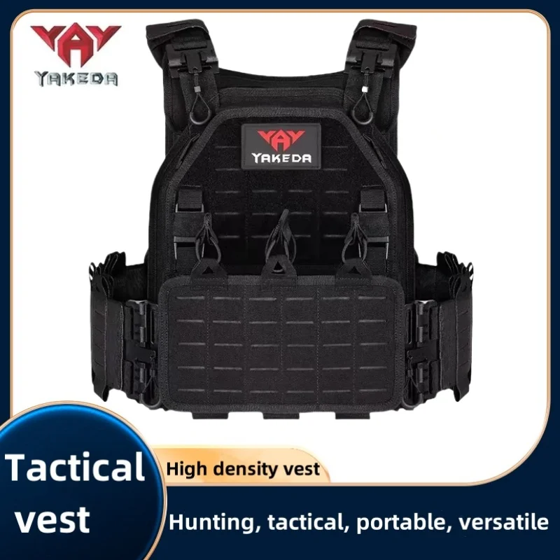 Gilet tattico YAKEDA 6094 Gilet da trasporto per attrezzatura nera da caccia all'aperto con taglio laser leggero staccabile veloce di alta qualità