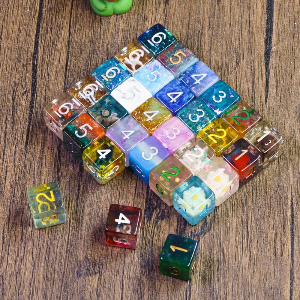 7 шт./набор, полимерные кости для настольных игр