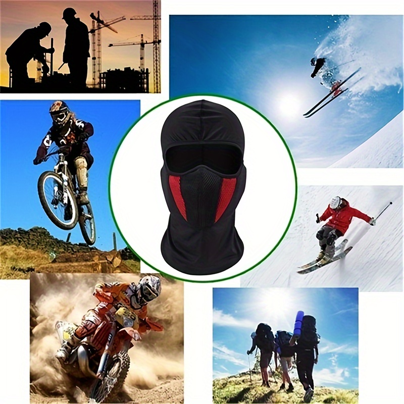 Máscara de cara completa para motocicleta para hombres y mujeres, pasamontañas transpirable, resistente a la intemperie, máscara deportiva para montar