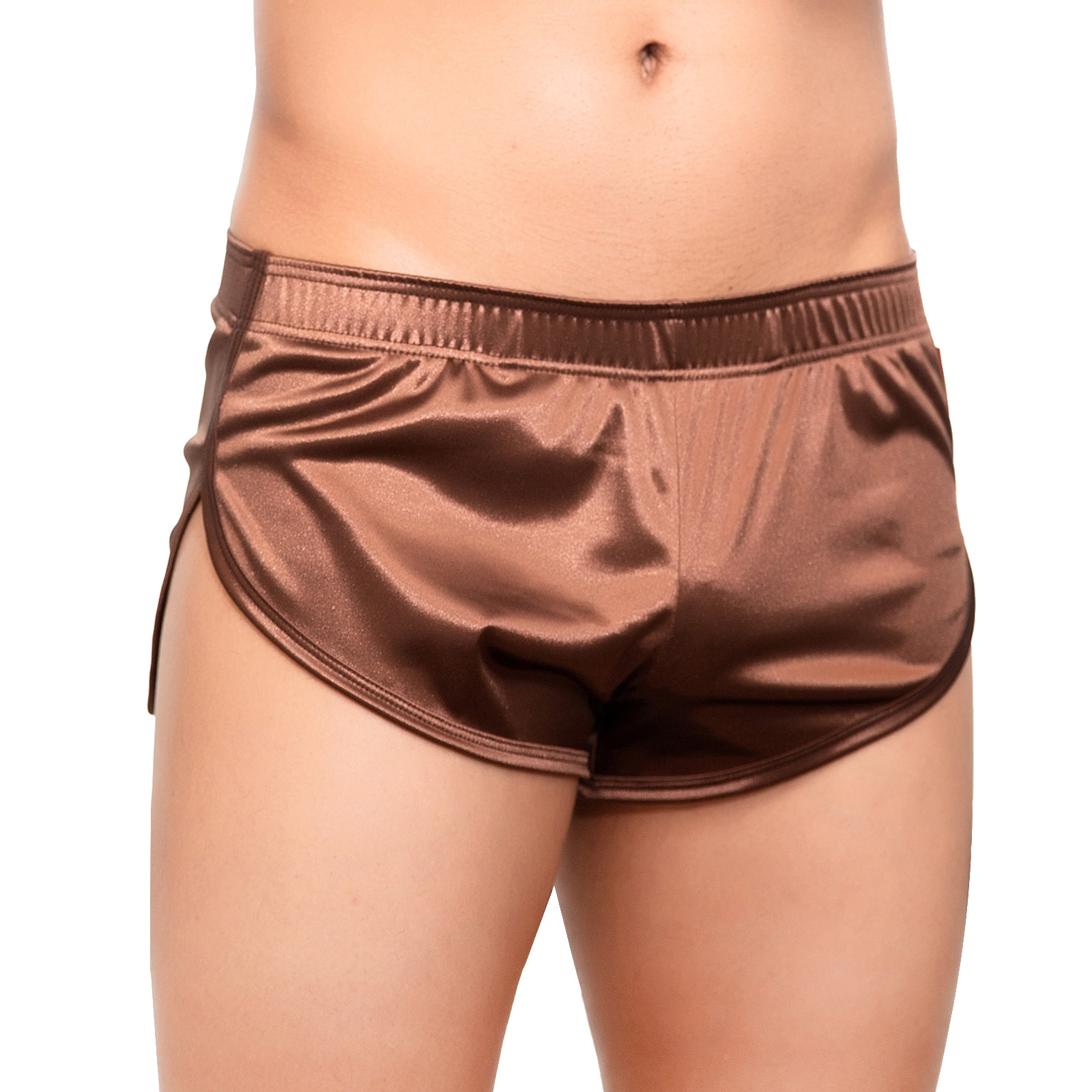 Unterwäsche Boxer Herren Sexy Boxer Trunks Glatte Satin Pyjamas Shorts Side Split Lounge Boxershorts Home Sleep Bottoms
