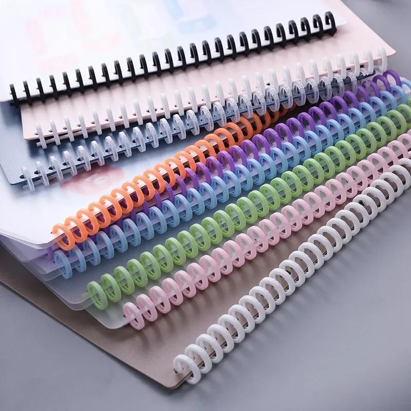 1-15pcs เกลียว Binders 30 หลุมวงกลมแหวนหลวมกระดาษสมุดภาพอัลบั้ม Binder เกลียว A4 โน้ตบุ๊ค Binding คลิป