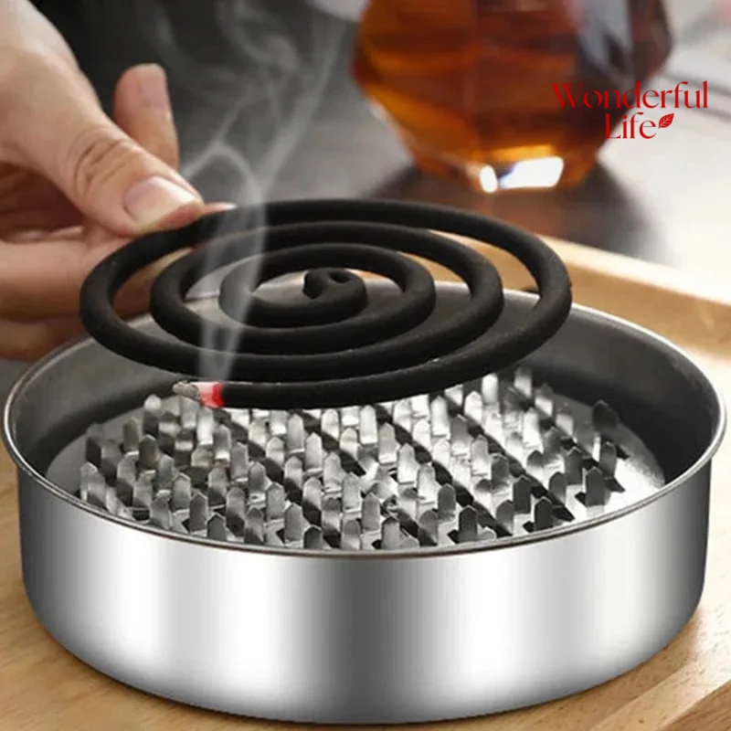 1Pcs Mosquito Coil Tray Nail Tooth Mosquito Coil Holder Household Ash Tray New Mosquito Coil Holder Mosquito Coil Box With Cover