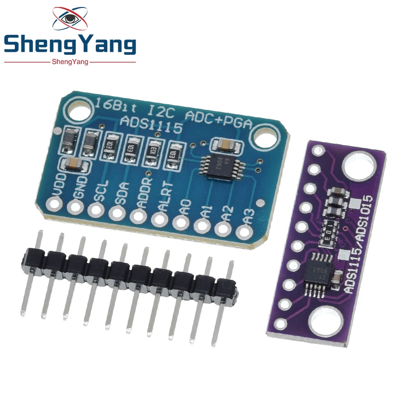 TZT ADS1115 16-битный модуль I2C прецизионный АЦП 4-канальная макетная плата Pro усилитель усиления 2,0 В до 5,5 В для Arduino