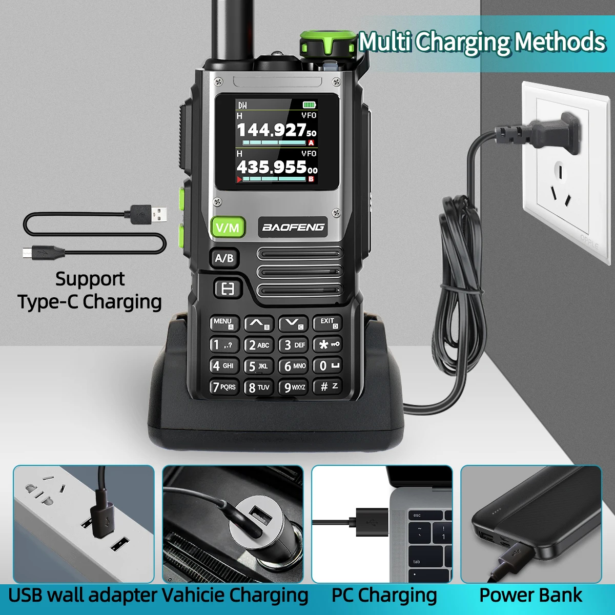 Baofeng K61 PRO Walkie Talkie Multi Band DTMF High Power Wireless Kopierfrequenz Typ-C Verbessertes UV-K6 Amateurfunk Zweiwegradio