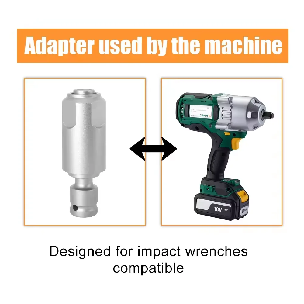 Adapter for Converting Impact Wrench To Electric Hammer Converts To SDS-Plus/Square Interface for Use with Drill/Impact Wrench
