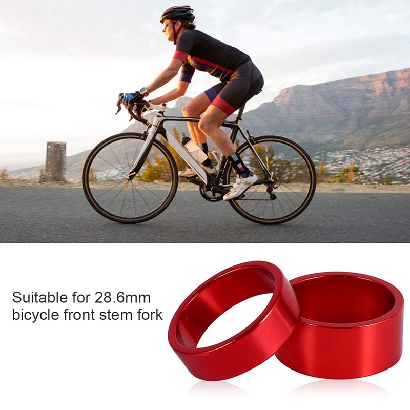 4 stks/set 5/10/15/20mm Aluminium Headset Stem Spacer MTB 28.6mm Vork wasmachine Cap voor Racefiets Fietsen, Zilver