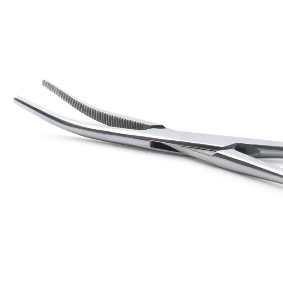 Pinzas hemostáticas de acero inoxidable Pinzas vasculares Clips quirúrgicos Codo recto Pinzas para mosquitos grandes y pequeñas Modelos completos