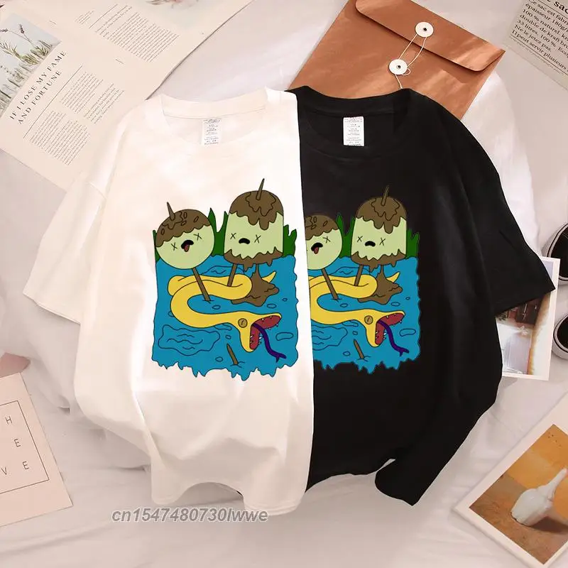 Marceline Và Công Chúa Bubblegum Kawaii Áo Ngộ Nghĩnh In Tặng Áo Dạo Phố Áo Plus Size Nam/Nữ Áo 90S
