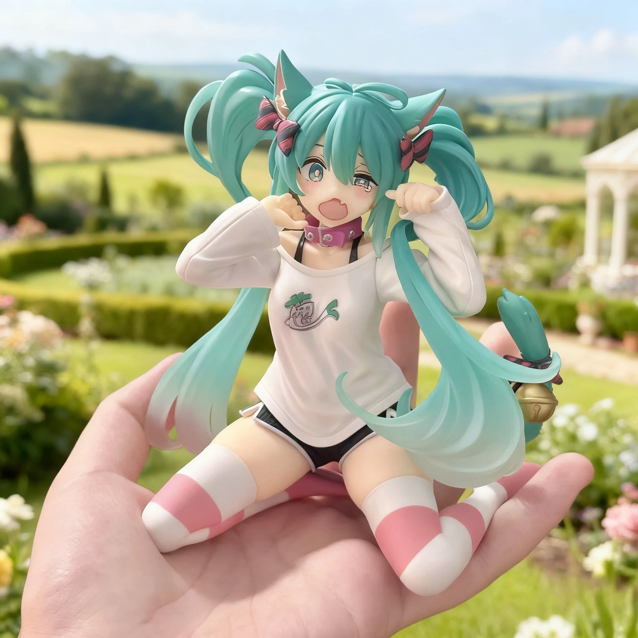 Anime hatsune miku boneca modelo dos desenhos animados bonito decoração de mesa adequado para decoração do painel do carro bonito presente do feriado