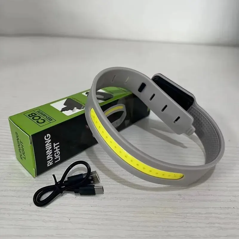 Lampada da polso da corsa notturna a LED Mini lampada da braccio portatile COB 500LM Lanterna di avvertimento di sicurezza ricaricabile per ciclismo da campeggio all'aperto