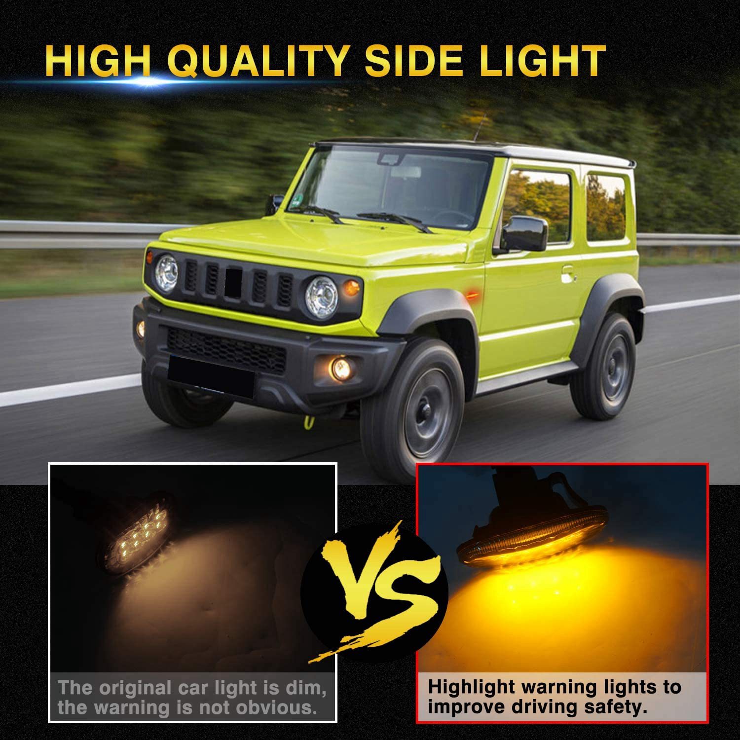 Luzes de sinalização LED de carro, marcadores laterais, lâmpadas para Suzuki Jimny, JB64, JB74, JB64W, Sierra, JB74W, JB23W, 2018-2020