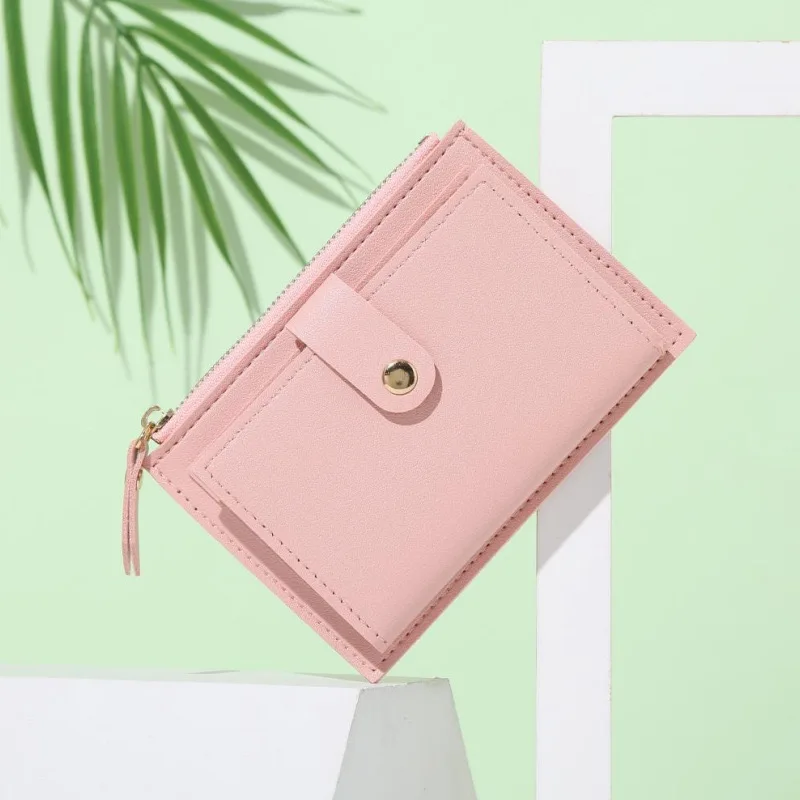 Ladies ultra-thin card package Korean coin purse zipper card package Candy-colored bus student bank card set US dollar package