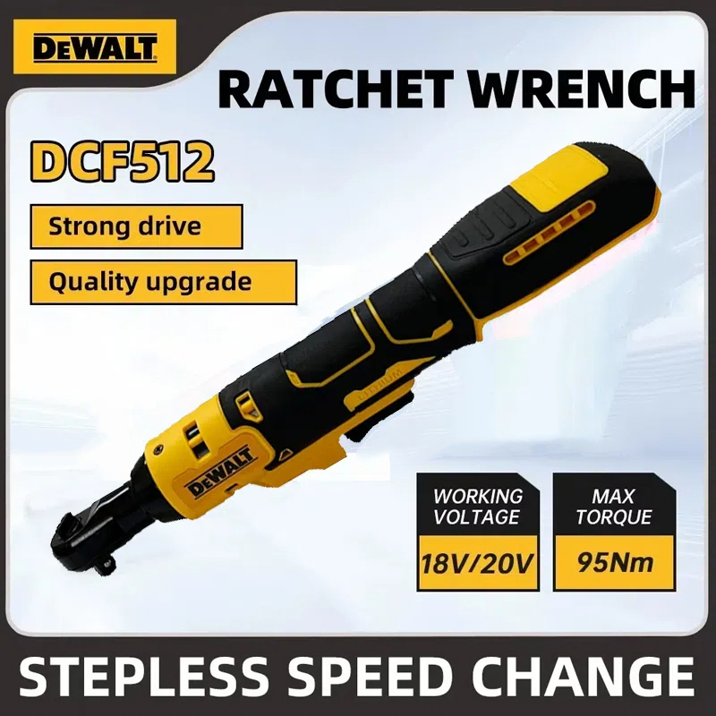 Dewalt DCF512 Llave de ángulo recto de trinquete sin escobillas de 1/2 pulgadas Controlador inalámbrico LED Llave de potencia de velocidad variable Herramientas eléctricas de 20 V