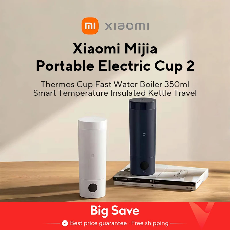 2023 NUOVO XIAOMI Norma Mijia Bollitore Elettrico Portatile 2 Thermos Tazza Veloce Caldaia Ad Acqua 350ml Intelligente Temperatura Isolata Bollitore Da Viaggio