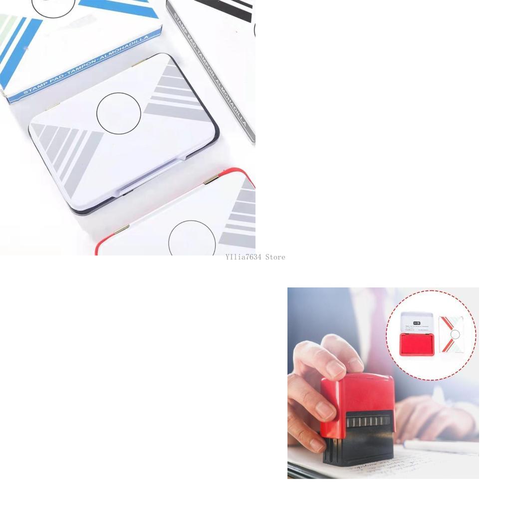 Office Stamp Pad wasserfestes Schnellstempelstempelstempelstempelstempel Fingerkissen 90x56mm für Finanzdokumenteverträge