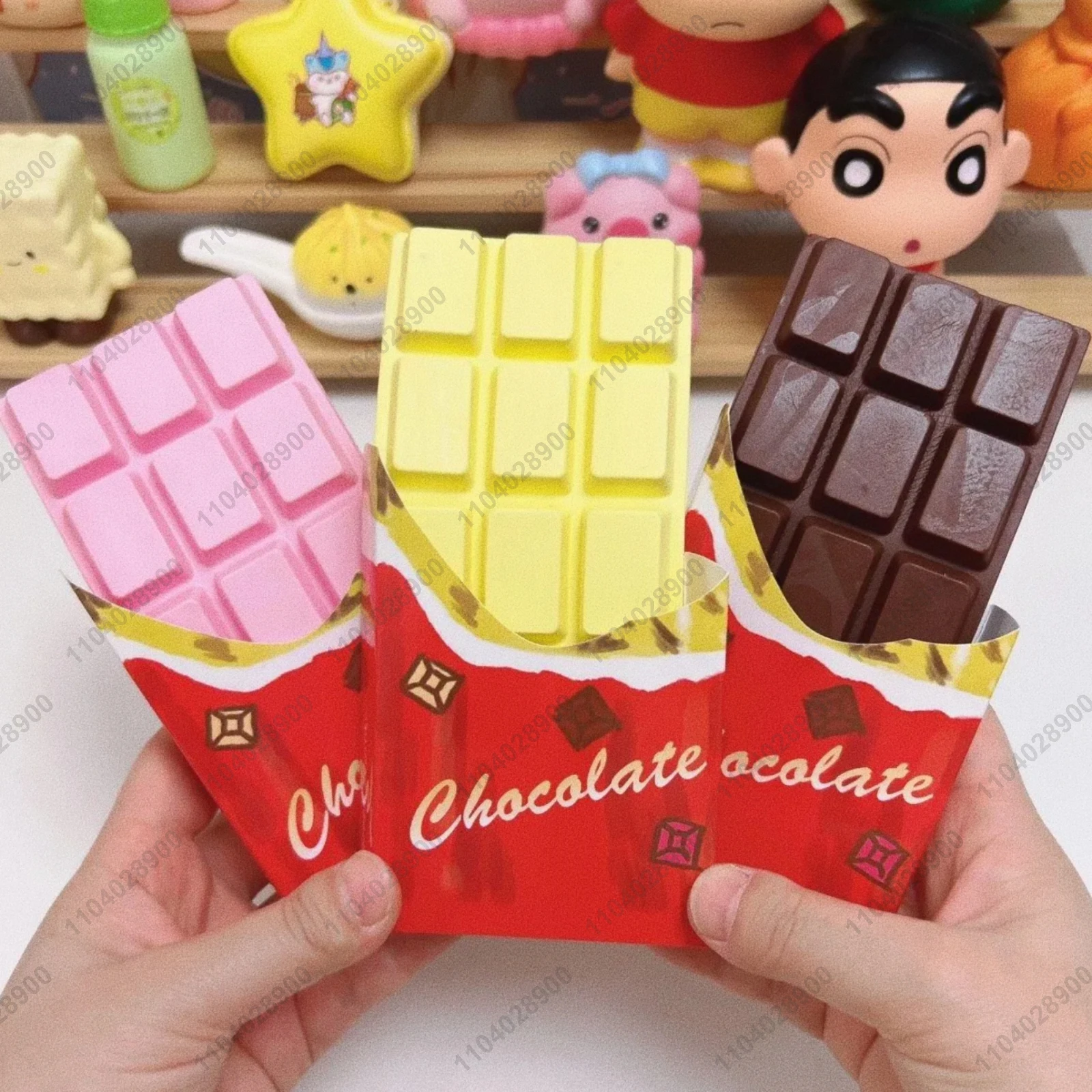 Шоколадный батончик Squishy Медленно растущий белый шоколадный батончик Медленный отскок Сжимаемая игрушка Еда Снимание стресса Рука Расслабляющий подарок