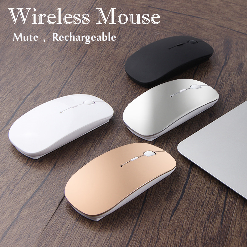Chuột Không Dây Bluetooth Sạc Chuột Máy Tính Không Dây Im Lặng Mause Công Thái Mini Chuột Quang USB Chuột Cho Máy Tính Laptop