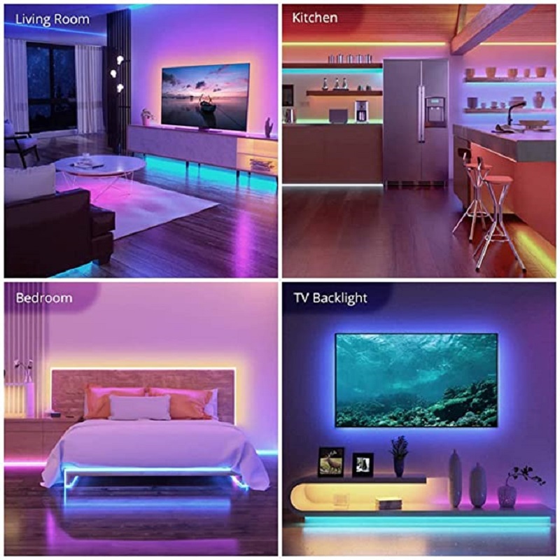 Tira de luz led cor usb rgb tpae bluetooth tira led decoração do quarto 5050 5m 10m 15m 20m 30m tv led backlight para o natal