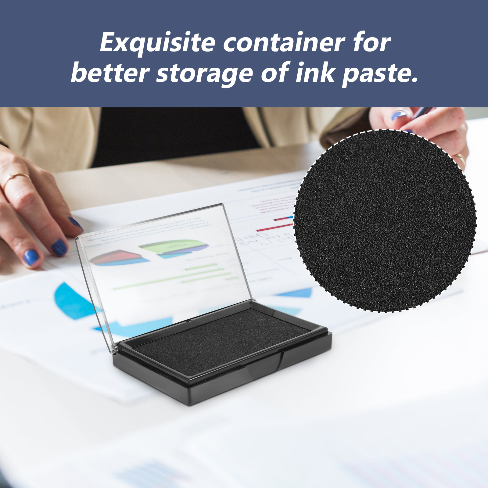 1pc caixa de carimbo caligrafia fornecimento cor água pintura inkpad desenho preto corante almofadas requintado retro estilo chinês escritório selo