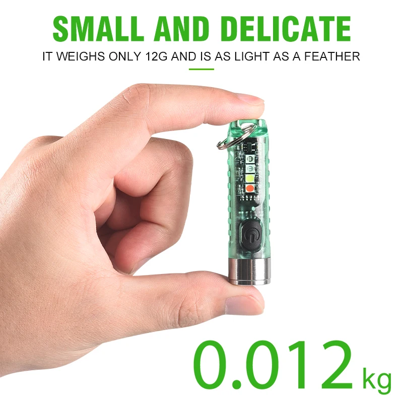 Mini linterna LED tipo C linterna de carga Mini llavero linterna impermeable portátil magnética autodefensa Camping antorcha