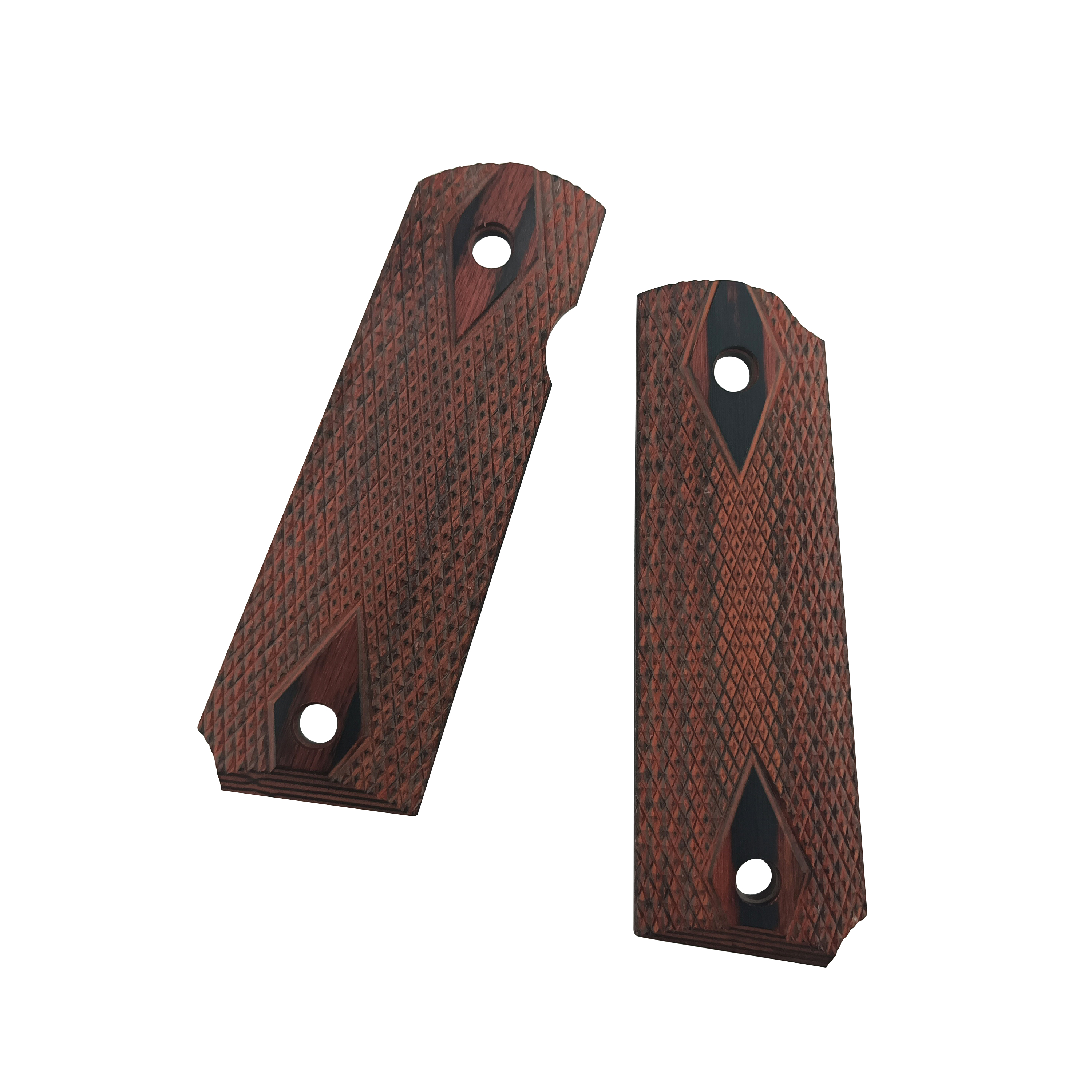 2 Pieces Gun Non-slip Handle 1911 Rosewood Grips Patches DIY Anti-slip Color Wood Grips Scales Decor Material Blanks Slaba