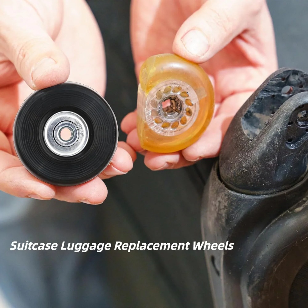 Leise Kofferräder, Gummi-Trolley, Gepäckrollen, hochwertiges, langlebiges Reisetaschenrad, Reparaturzubehör für leises Rollen
